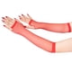 thumbnail image 5 of Qarigey 1 par de guantes de red de malla para mujer, mitones de fiesta sin dedos para mujer, mitones decorativos Unisex, decoración de ropa Rojo 2piezas, 5 of 6