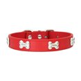 thumbnail image 2 of Billuyoard cómodo con PU duradera y hebillas ajustables en forma de hueso para perro Suministros para perros rojo SG, 2 of 6