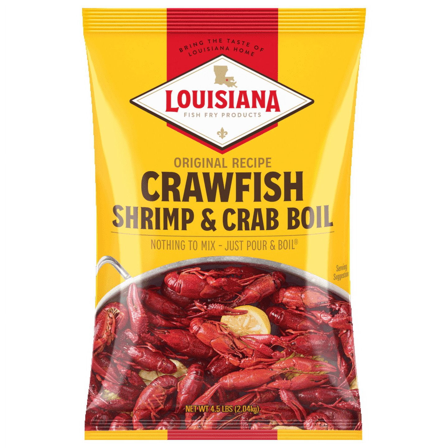 (6 pack) Louisiana Fish Fry Products Crawfish, Shrimp & Crab Boil Seasoning Mix, 4.5 lb Bag – Dry powder seasoning, Ready to Use