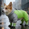 thumbnail image 5 of Full Coverage 4-Legged Dog Raincoat Waterproof All-Weather Pet Jumpsuit Adjustable Strap Dog Rain Jacket for Small Medium Dogs Corgi Outdoor Walking Hiking(2XL), 5 of 7