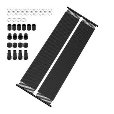 KFFKFF Solar-Powered Pool Warmer, 2.75 x 20 ft HDPE Solar Pool Panel (2 Units) - Robust & Resistant to Weather, Comes with Full Set of Components, Versatile Solar Pool Panel–Elevates Water Heat
