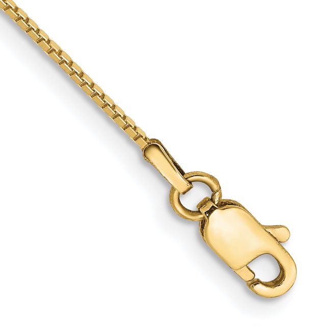10k Yellow Gold .90mm Box Chain Bracelet