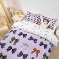 thumbnail image 3 of Homewish Cute Coquette Bow Twin Duvet Cover,Dreamy Princess Bowknot Twin Bedding,Colorful Stars Reversible,2pcs,1 Duvet Cover and 1 Pillowcase, 3 of 6