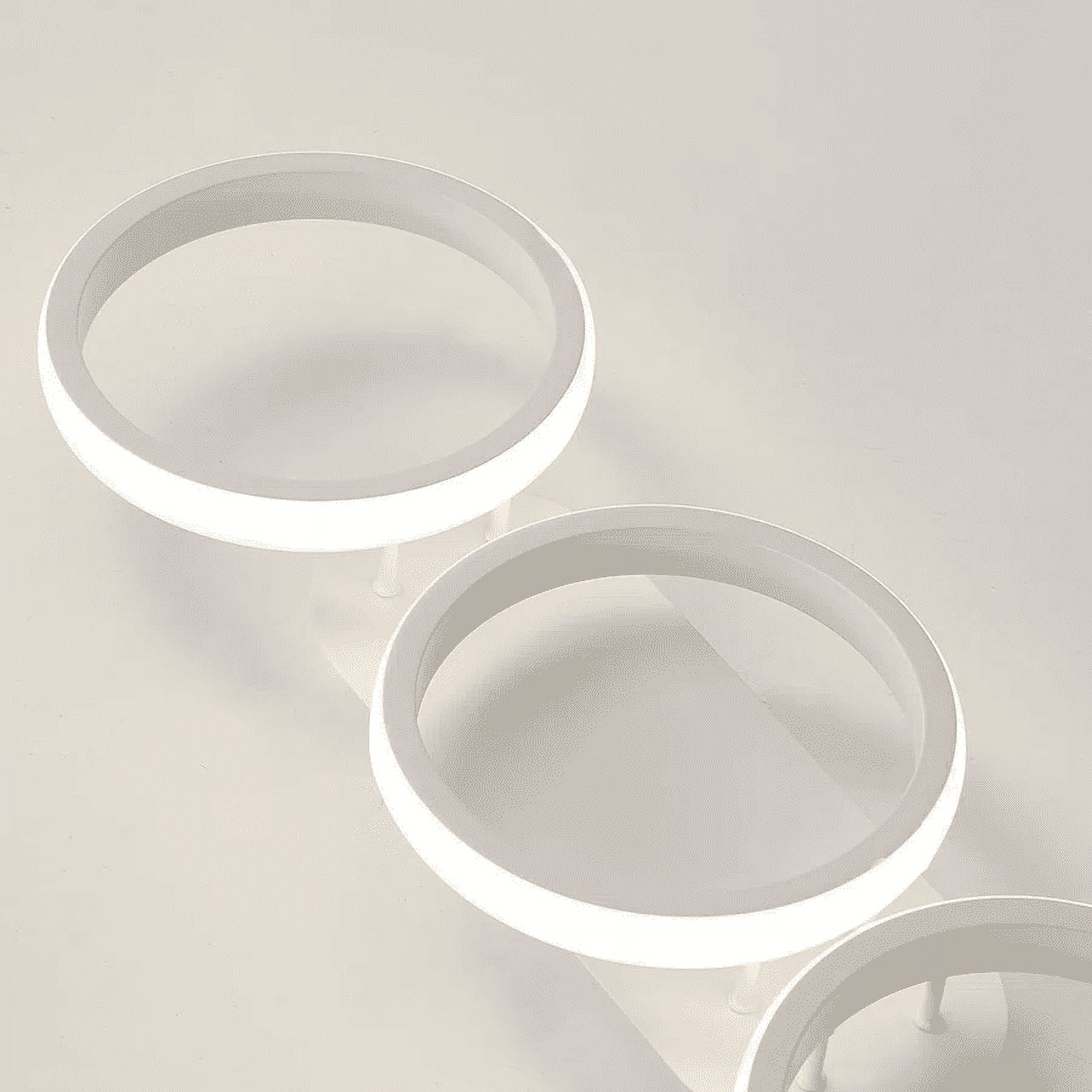 ADISUN 3-Circle Flush Mount Ceiling Light Fixture Modern LED Ceiling Lamp Warm Lights for Hallway, Entryway, Bedroom, Balcony, Aisle, Dining Room, White