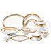thumbnail image 3 of Lorren Home Trends La Luna Collection Bone China 57-Piece Red and 24K Gold Design Dinnerware Set, Service for 8, 3 of 4