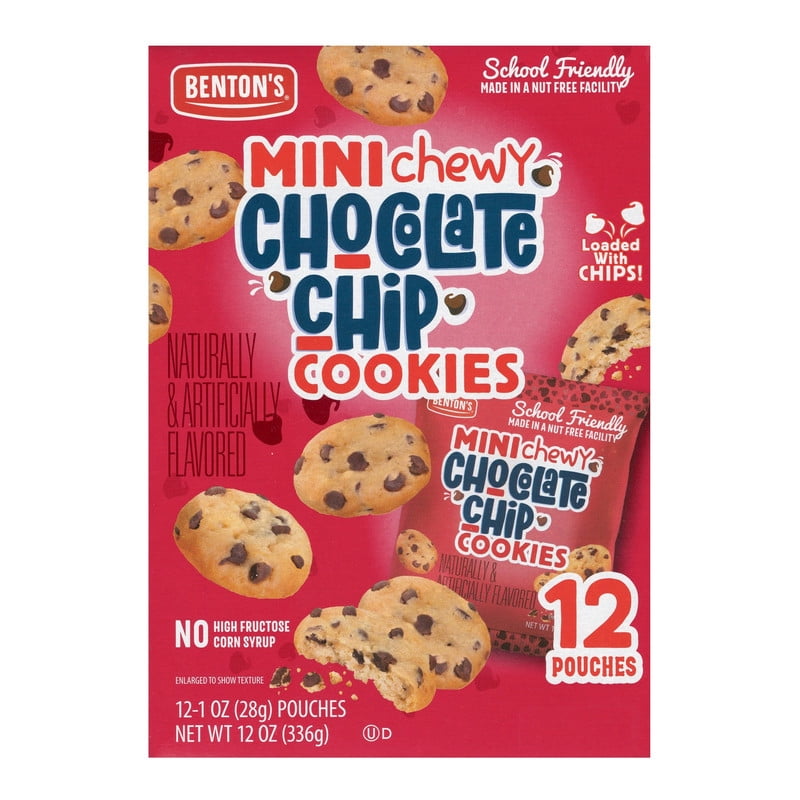 Benton's Mini Cookie Snack Packs, Alphabet Cookies, 12 Pouches Per