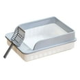 thumbnail image 1 of Caja de arena semicerrada, caja de arena para gatos, caja de arena duradera, orinal fácil de limpiar para todo tipo de arena para gatos, 1 of 9