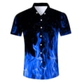 thumbnail image 5 of Camisas de playa con botones para hombre, camisetas hawaianas con estampado 3D novedoso de fuego, camisetas para hombre, camisetas divertidas de manga corta para vacaciones de verano, 5 of 5