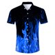 thumbnail image 5 of Camisas de playa con botones para hombre, camisetas hawaianas con estampado 3D novedoso de fuego, camisetas para hombre, camisetas divertidas de manga corta para vacaciones de verano, 5 of 5