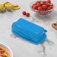 thumbnail image 3 of Soul Creat Plastic Butter Dish with Lid and Spreader, Blue, 3 of 7