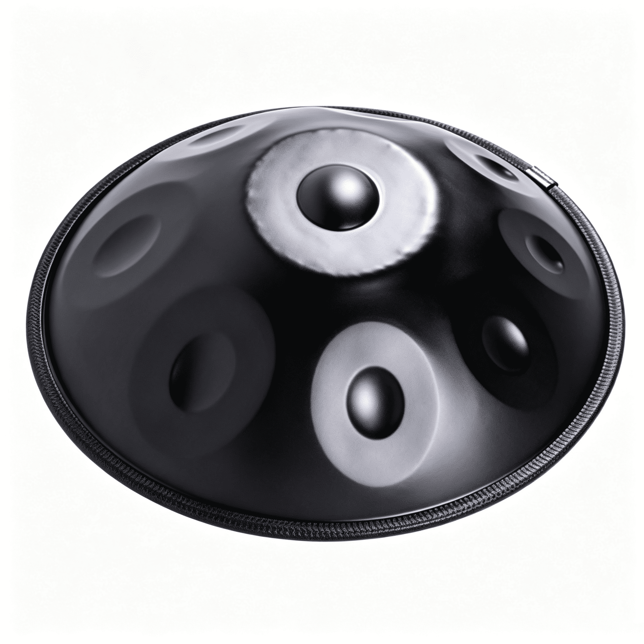 9 Notes Black Solid Color Handpan Drum Steel Percussion Instrument
