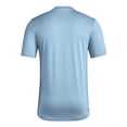 thumbnail image 2 of Adidas Men's Pregame Badge of Sport Short Sleeve Tee Light Blue | White S, 2 of 2