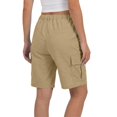 thumbnail image 4 of TRUBKH Bermuda Shorts for Women Summer Trendy Pull-on Shorts Womens Athletic Shorts Running Shorts Casual Beach Shorts Board Shorts Outing Shorts Women Gym Shorts with Lace Up Cute Beige S, 4 of 6