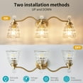 thumbnail image 2 of Bathroom Vanity Lights Gold 3 Light Modern Vanity Light Fixtures, 2 of 5