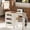 White, variant on WARAYZ Foldable Space-Saving Sewing Table with Storage, Power Outlet, 6 Side Trays & Open Shelf, Lockable Wheels, Blue, 1 Count