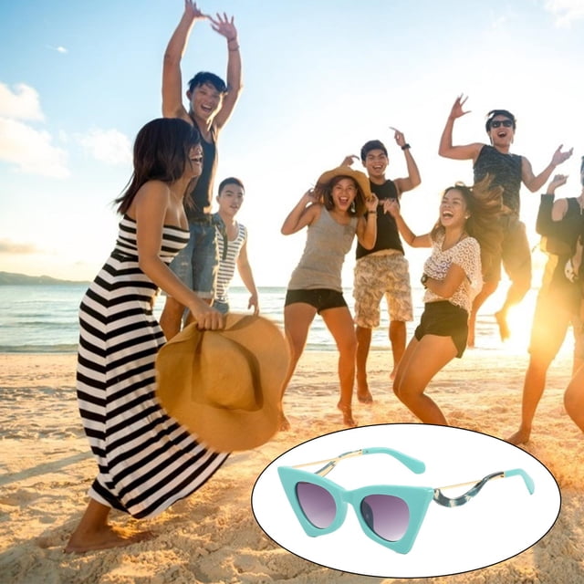 Gafas de sol Vintage Perfecl con forma de gato para mujer 400 Verde