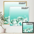 thumbnail image 4 of Designart 'Auquamarine Landscape Turquoise Splashes' Traditional Framed Canvas Wall Art Print, 4 of 5