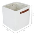 thumbnail image 4 of REGALWOVEN Fabric Storage Bin with Handles for Shelves Closet, 3 Pack Collapsible Storage Basket for Organizing Clothes White 11*11*11in, 4 of 6