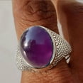 thumbnail image 4 of Purple Amethyst Gemstone Ring, Statement Ring, 925 Sterling Silver Ring, Oval Gemstone Ring, Designer Ring, Minimalist Ring, Gift For Love**, 4 of 4