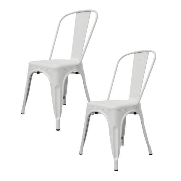 Set De 2 Silla Tolix Big Room KT9908 Metalicas Restaurante Comedor exterior blanco