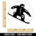 thumbnail image 2 of Snowboarder Jumping Extreme Winter Sports Self-Inking Rubber Stamp Ink Stamper - Fuchsia Ink - Small 3/4 Inch, 2 of 7