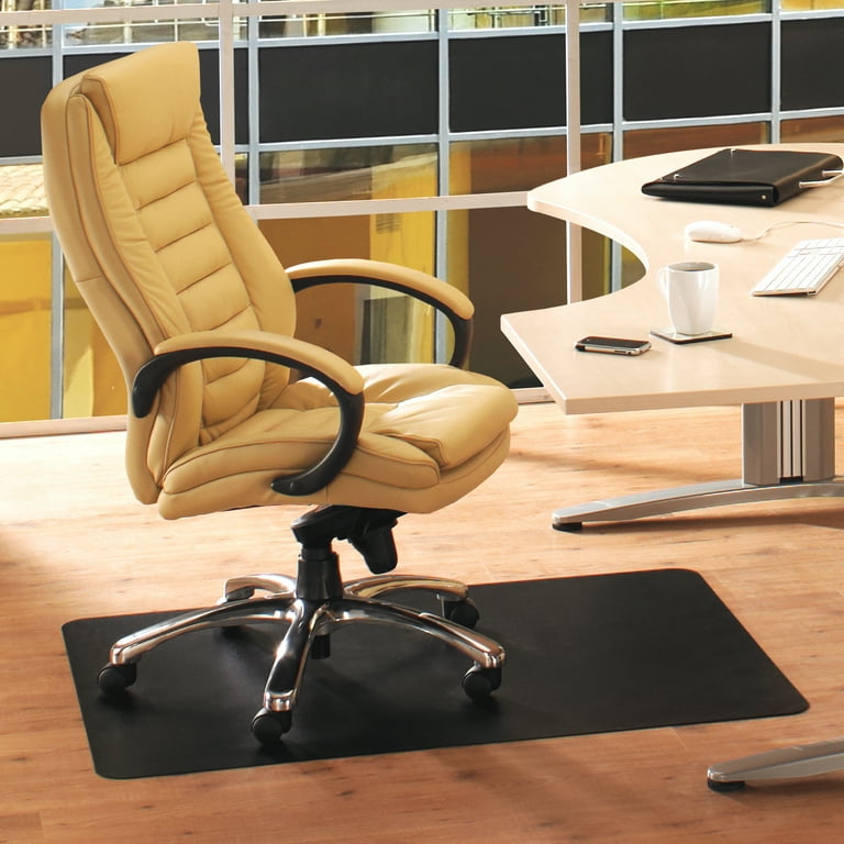 Advantagemat Black Vinyl Rectangular Chair Mat for Hard Floor 48