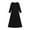 Black, variant on Tiijoy Girls Long Sleeve Scoop Neck Maxi Dress Kids Solid Casual Princess Dress, Sizes 5-6