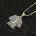thumbnail image 3 of Collar de camiseta de Ronaldo número 7 para hombre shaofei dorado con incrustaciones de diamantes 75 cm, 3 of 5