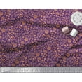 thumbnail image 2 of Soimoi Purple Georgette Viscose Fabric Leaves & Clover Flower Clip Art Decor Fabric Printed Yard 42 Inch Wide, 2 of 3
