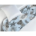 thumbnail image 3 of Springtime Bed Runner, Delicate Floral Pattern with Jungle Boho Leaves Romantic Vibes, Decorative Accent Bedding Scarf for Hotels Homes & Guest Rooms, Twin, Pale Sky Blue and Purpleblue, by Ambesonne, 3 of 3