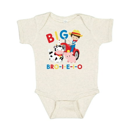 

Inktastic Farmer Tractor EIEIO Big Bro Gift Baby Boy Bodysuit