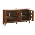thumbnail image 6 of 60.5-Inch Modern Sideboard Buffet Cabinet with 4 Doors & Adjustable Shelves, Walnut Finish, Multi-Purpose TV Media Console & Storage for Kitchen, Dining, Living Room & Entryway, 6 of 9