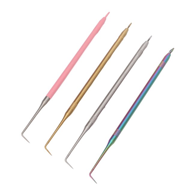 Lash Separator Tint Tools, Eyelash Perming Lift Tool 4pcs Stainless Steel Short Tail Comb for Tinting