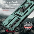 thumbnail image 5 of JTCASES for Samsung Galaxy S24 Plus Case, Heavy Duty Protection Magnetic Car Mount Rotating Stand [Slide Camera Window] Rugged Shockproof Anti-fall Shell for Samsung Galaxy S24 Plus, Darkgreen, 5 of 8