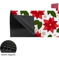 thumbnail image 4 of Coolnut Magnetic Mailbox Cover, Christmas Flowers with Leaves and Snowflakes Post Mail Box Cover Mail Wraps Cover, Standard Size 20.7" L x 18" W, 4 of 5
