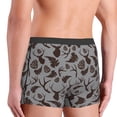 thumbnail image 6 of Salouo Brown Moose with Pinecones Print Men's Boxer Briefs,Breathable Underwear Elastic Waistband Briefs for Men -Large, 6 of 8