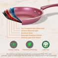 thumbnail image 4 of NutriChef Nonstick Cooking Cookware Pots & Pans, 20 Pieces, Marron Pink, 4 of 9