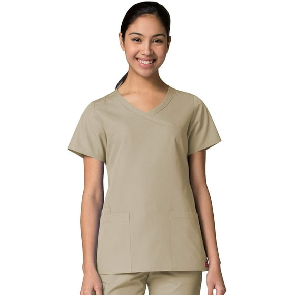 Red Panda Maevn Womens Curved Mock Wrap Top