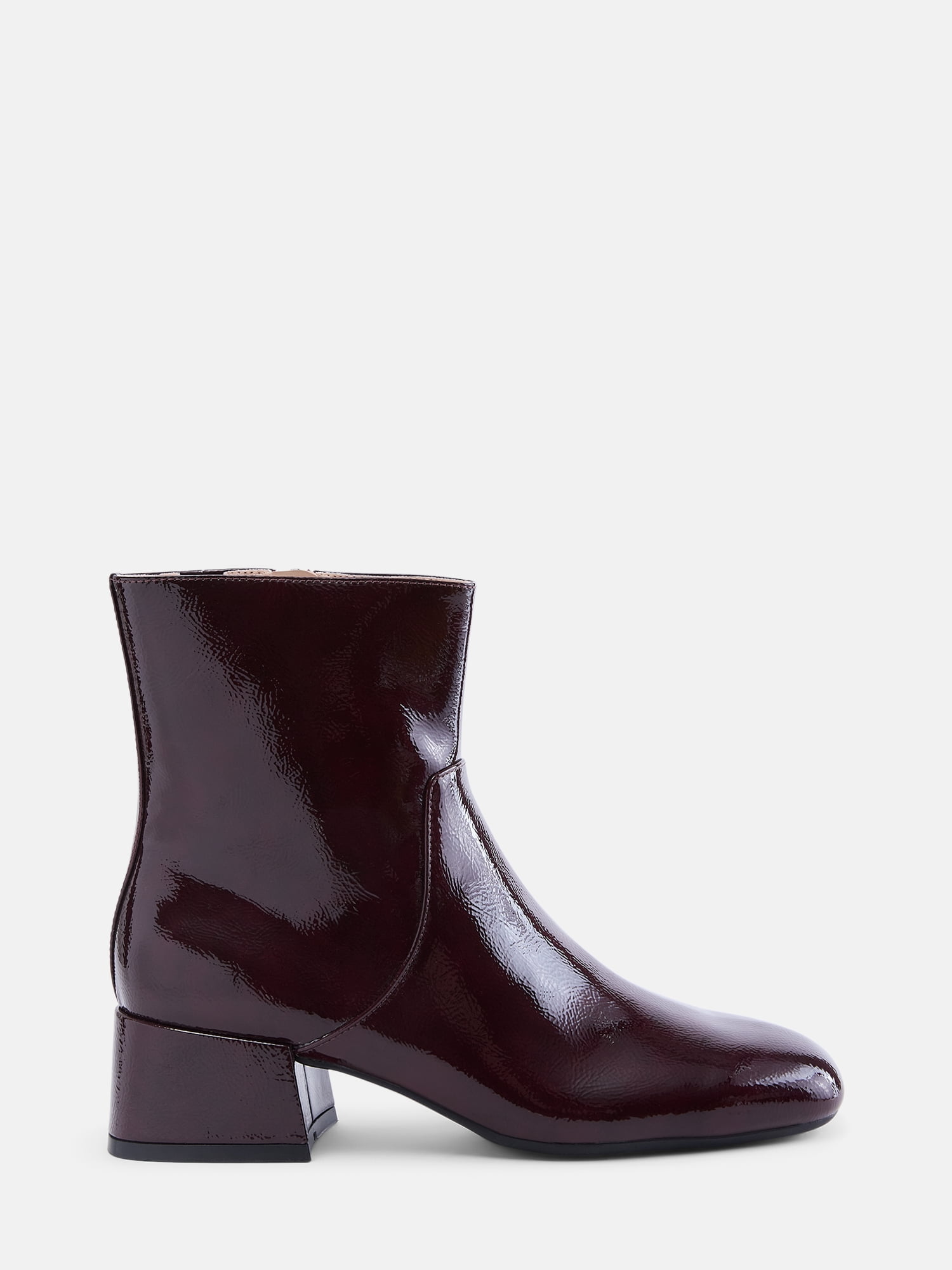 Scenario Women's Faux Leather Ankle Booties with Block Heel
