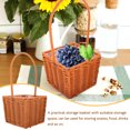 thumbnail image 3 of MLINS Woven Floral Basket Picnic Basket Rustic Flower Basket with Handle Woven Basket, 3 of 8