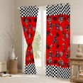 thumbnail image 3 of Feelyou Teens Red Dirt Bike Curtains Pack of 2 (42x84 Each), Motorcycle Extreme Sport Curtains Blackout, Black White Buffalo Bedroom Curtains, Black Out Curtains Decor, 3 of 6