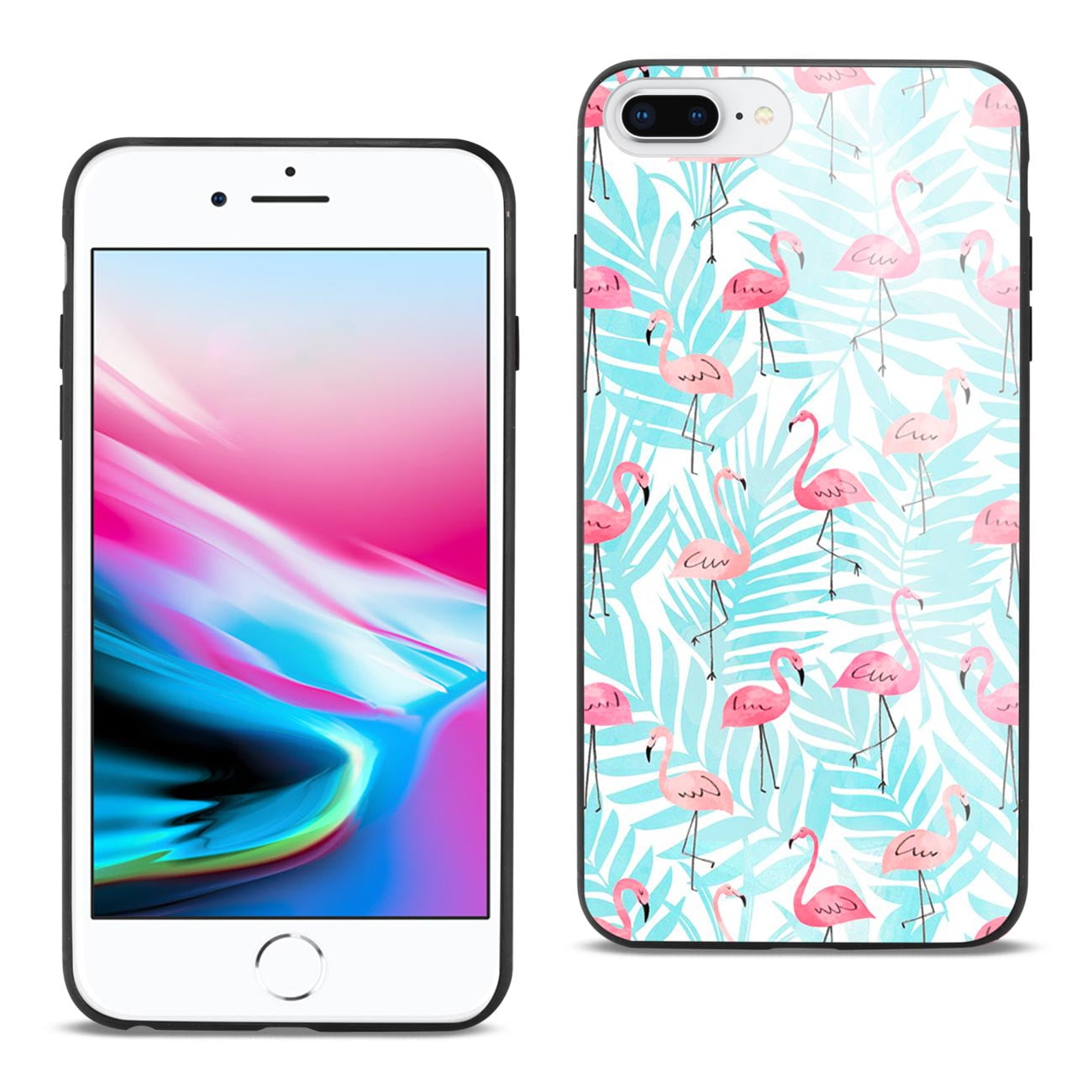 Iphone 8 Plus Hard Glass Design Tpu Case