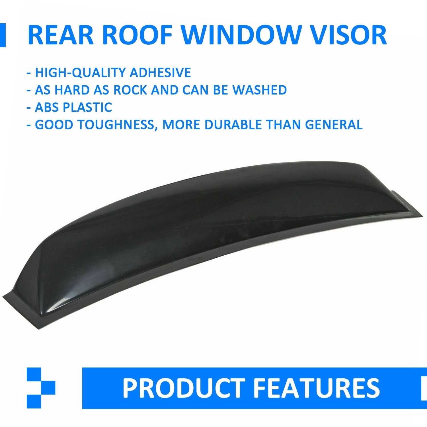 Kojem Rear Window Roof Vent Visor Spoiler Wing Fit for 2006 -2011 Honda Civic 4DR Sedan Wind Deflector ABS