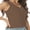 Brown, variant on Womens V Neck Tank Tops 2024 Ribbed Knit Sleeveless Basic Shirt Trendy V Neck Buttons Summer Top