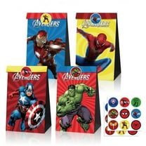The Avengers Party Favor Bags – 24pcs The Avengers Pastel Gift Bags, Paper Goodie for Birthday Party, The Avengers Decorations and Supplies