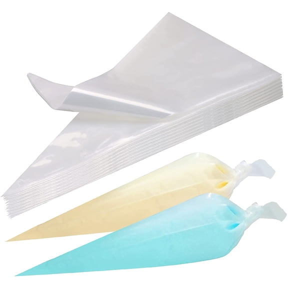 Thickened Piping Bags 14 Inch Disposable Pastry Bags Cake Cupcake Cookies Decorating Bags for Icing and Frosting, Pack of 100