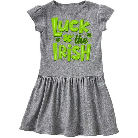 

Inktastic St. Patrick s Day Luck O the Irish Shamrock Replacing O Gift Toddler Girl Dress