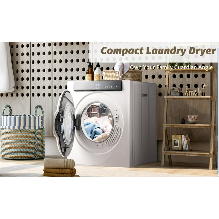 120V Portable Dryer,Portable Dryer Machine for Clothes,High End Laundry  Front Load Tumble Dryer Machine with Stainless Steel Tub & Simple Control  Knob for Apartment,Dorm-850W