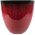 thumbnail image 3 of (EPR15-206 Large Egg Shaped Planter - Modern Indoor & Outdoor Decorative Flower Pot/Box (15 Inch, Red Flower), 3 of 5