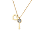 thumbnail image 3 of Collar para Mujer de Corazón y Llave LuckyLy, Dije y Cadena de Acero Inoxidable, Modelo Mila dorado UNITALLA, 3 of 7